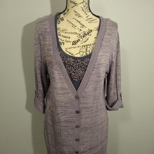 Merona Cardigan Sweater: Purple 2 pieces